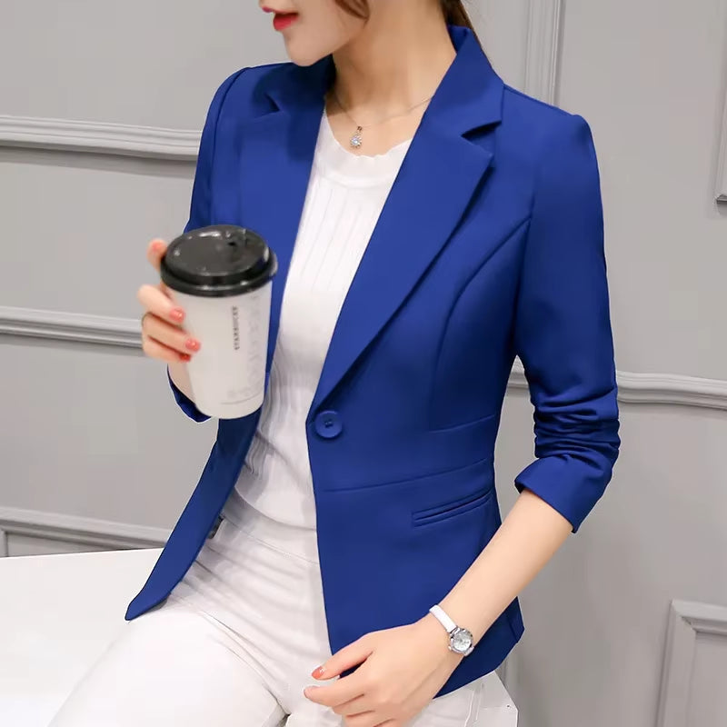 Black Women Blazer 2025 Formal Slim Blazers Lady Office Work Suit Pockets Jackets Coat Female Wine Notched Blazer Jackets Femme