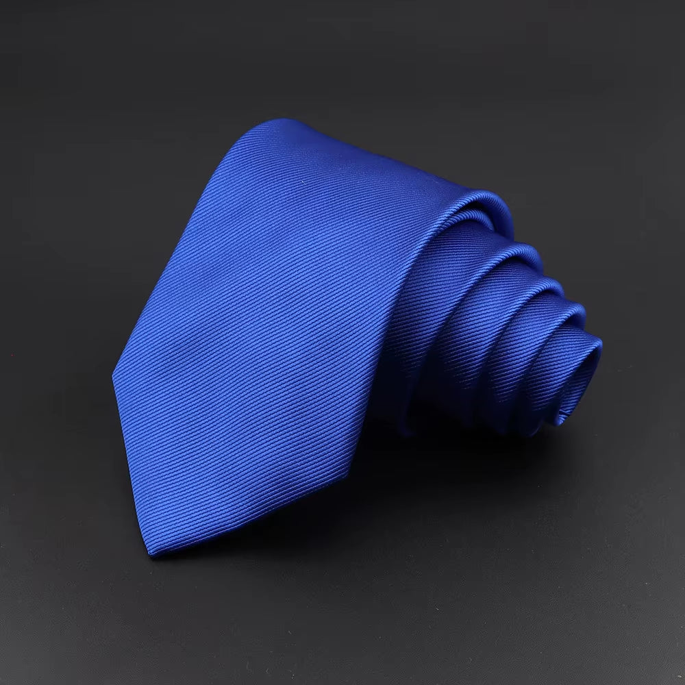 Classic Silk Men Plaid Neck Ties 8Cm Striped Tie for Men Formal Wear Business Suit Wedding Party Gravatas Male Gift Accessory