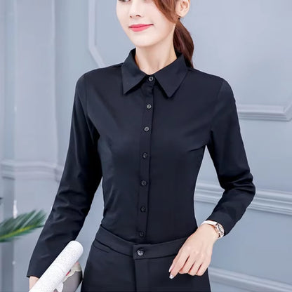 Women Shirts White Shirt Women Long Sleeve Shirts Ladies Tops Pink Shirt Blouse Woman Basic 2025 Fashion Woman Clothing Blouses