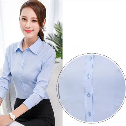 Women Shirts White Shirt Women Long Sleeve Shirts Ladies Tops Pink Shirt Blouse Woman Basic 2025 Fashion Woman Clothing Blouses