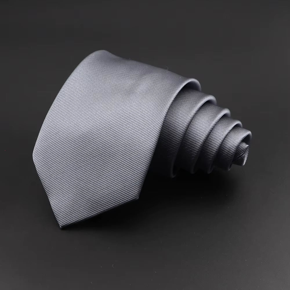 Classic Silk Men Plaid Neck Ties 8Cm Striped Tie for Men Formal Wear Business Suit Wedding Party Gravatas Male Gift Accessory