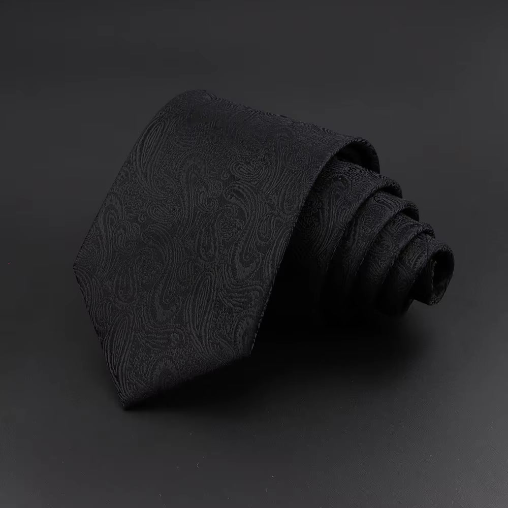 Classic Silk Men Plaid Neck Ties 8Cm Striped Tie for Men Formal Wear Business Suit Wedding Party Gravatas Male Gift Accessory