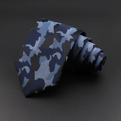 Classic Silk Men Plaid Neck Ties 8Cm Striped Tie for Men Formal Wear Business Suit Wedding Party Gravatas Male Gift Accessory