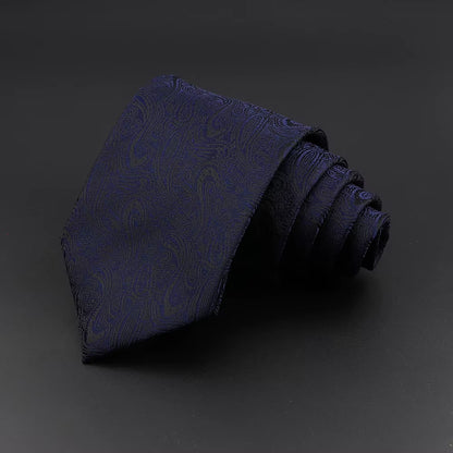 Classic Silk Men Plaid Neck Ties 8Cm Striped Tie for Men Formal Wear Business Suit Wedding Party Gravatas Male Gift Accessory