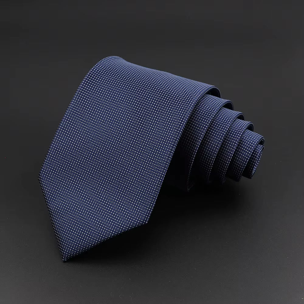 Classic Silk Men Plaid Neck Ties 8Cm Striped Tie for Men Formal Wear Business Suit Wedding Party Gravatas Male Gift Accessory
