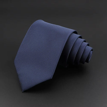 Classic Silk Men Plaid Neck Ties 8Cm Striped Tie for Men Formal Wear Business Suit Wedding Party Gravatas Male Gift Accessory