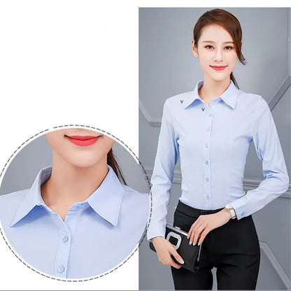 Women Shirts White Shirt Women Long Sleeve Shirts Ladies Tops Pink Shirt Blouse Woman Basic 2025 Fashion Woman Clothing Blouses