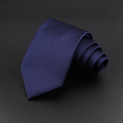 Classic Silk Men Plaid Neck Ties 8Cm Striped Tie for Men Formal Wear Business Suit Wedding Party Gravatas Male Gift Accessory