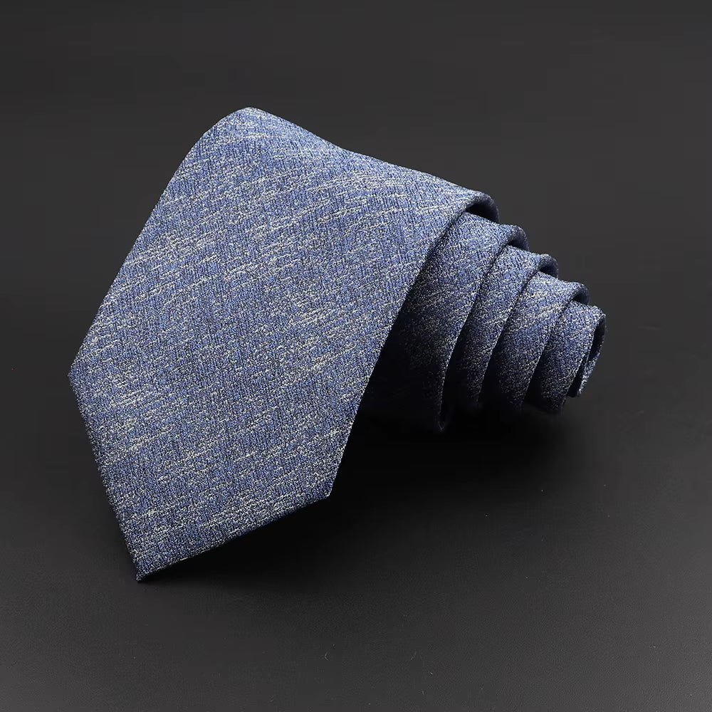 Classic Silk Men Plaid Neck Ties 8Cm Striped Tie for Men Formal Wear Business Suit Wedding Party Gravatas Male Gift Accessory