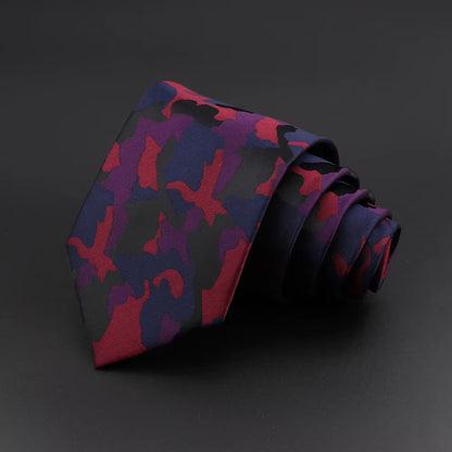 Classic Silk Men Plaid Neck Ties 8Cm Striped Tie for Men Formal Wear Business Suit Wedding Party Gravatas Male Gift Accessory